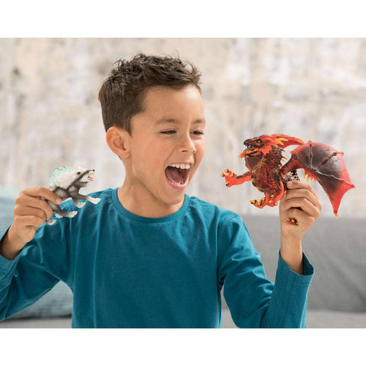 Lava Dragon Action Figure Character Toy with Movable Wings