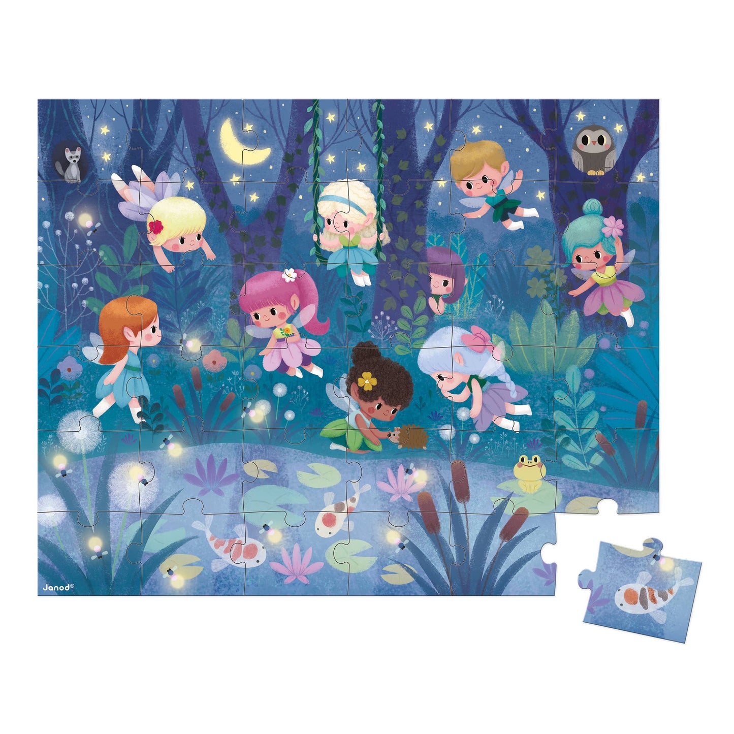Suitcase Puzzle - Fairies & Waterlilies - 36 Pieces