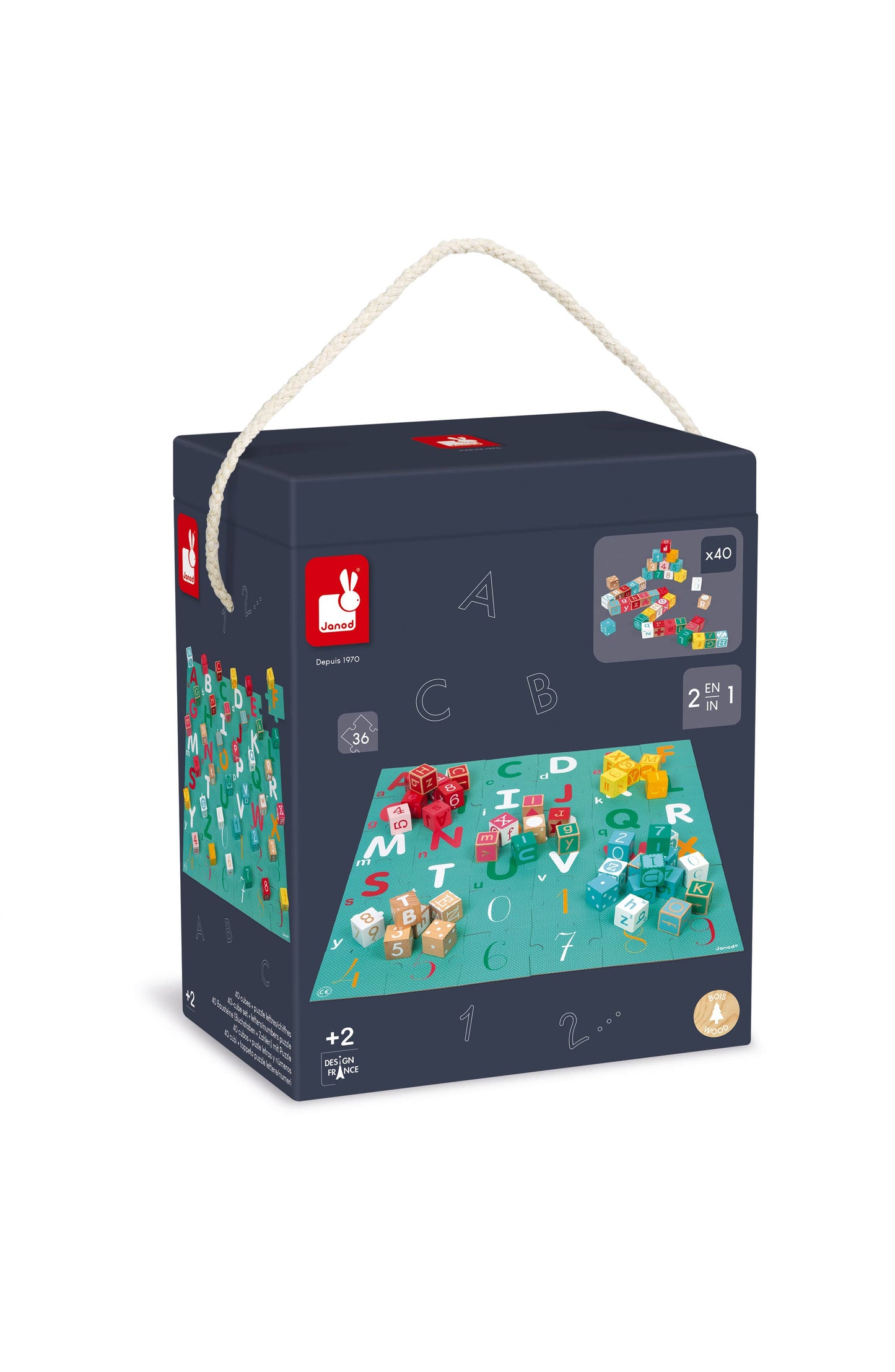 Kubix 40-cube Set + Lettters/numbers Puzzle