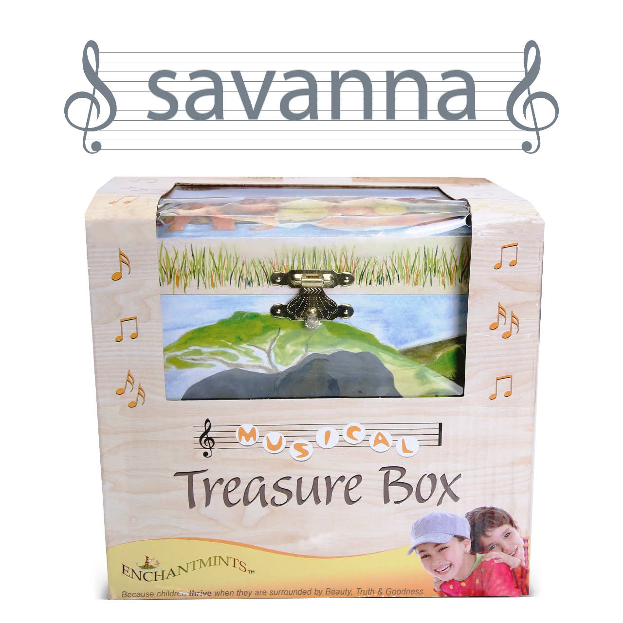 Elephant Music Box with Pull Out Drawers & Mirror