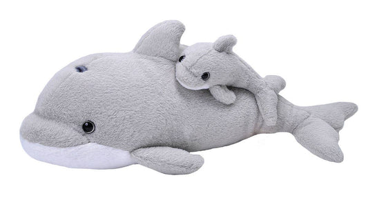 Mom Baby Dolphin Stuffed Animal 12"