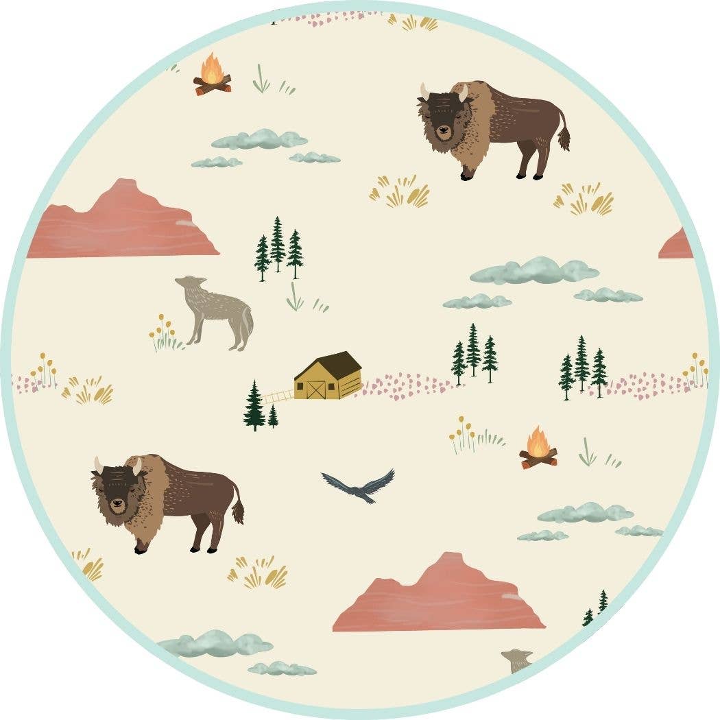 On the Ranch Bison Baby Lovey: Beige/Multi / O/S