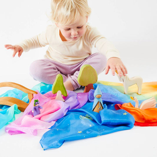 Mini Enchanted Playsilks: Fire