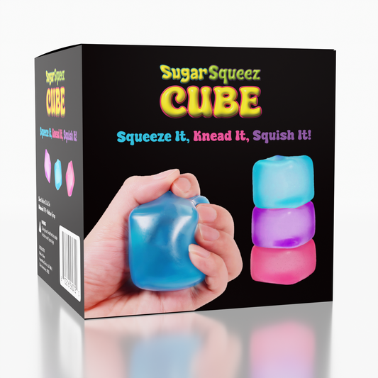 SugarSqueez Cube Mini 1.4” Size Squishy Fidget Sugar Stress Ball
