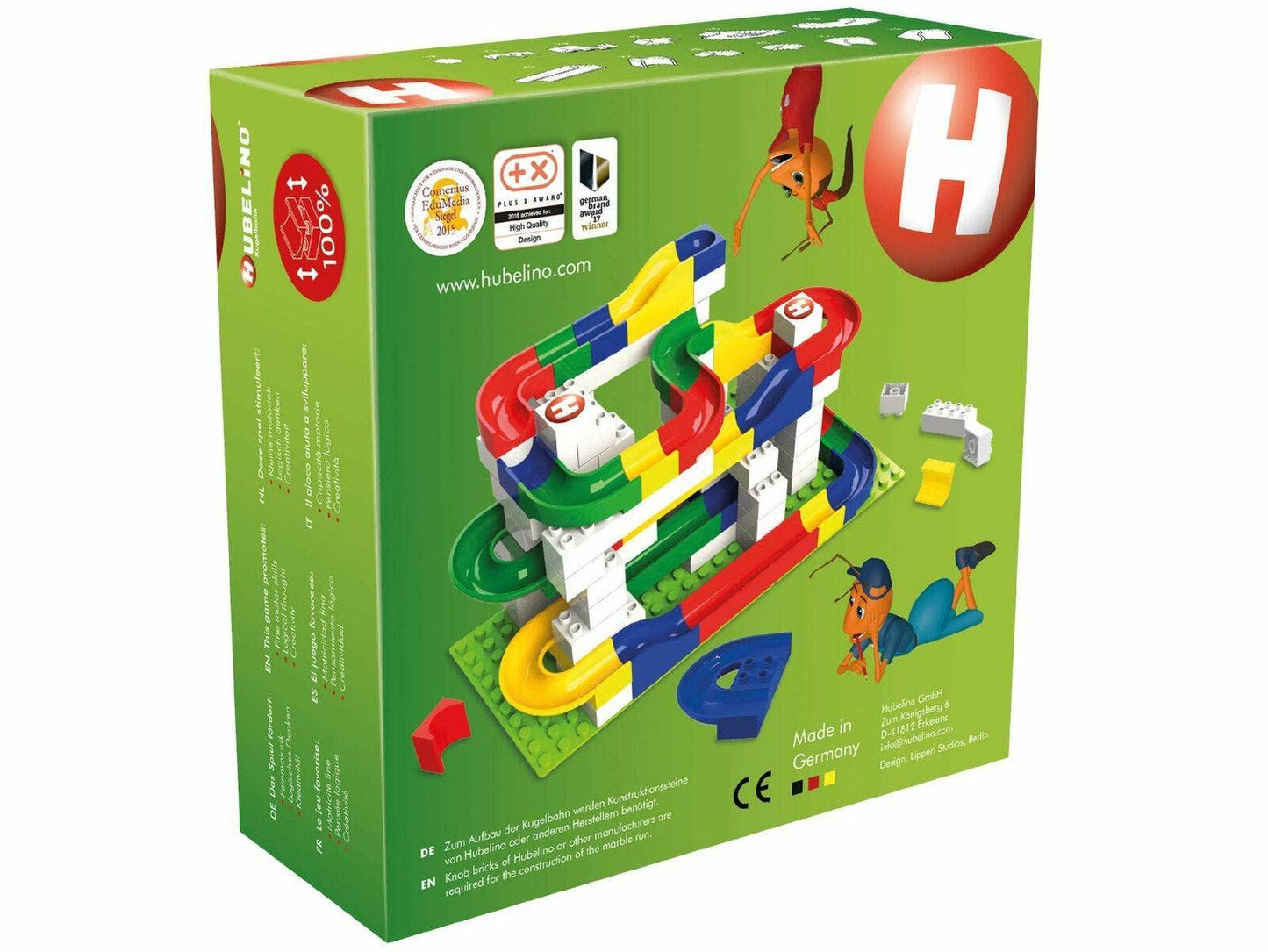 Hubelino 55-Pc Run Elements Set - Starter Marble Track Set