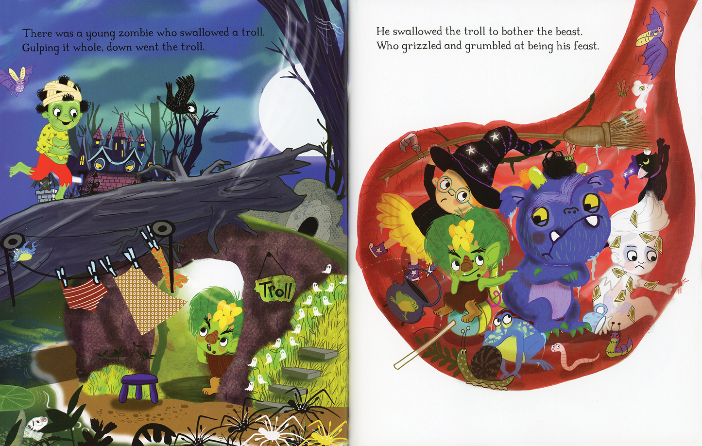 There Was a Young Zombie Who Swallowed a Worm