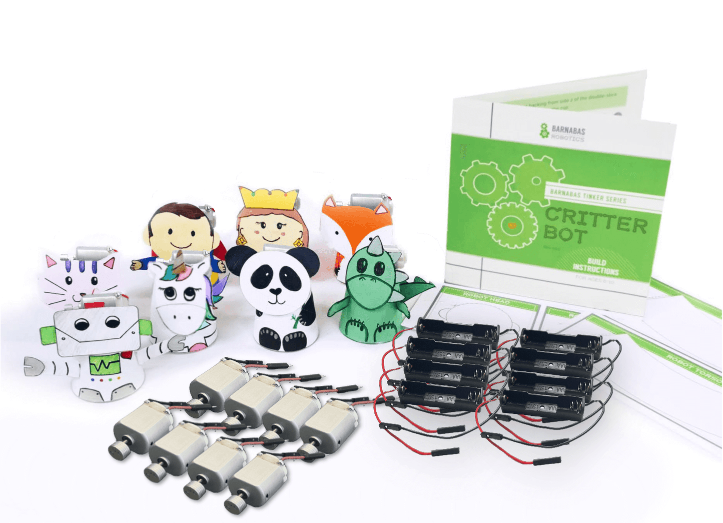 Critter Bot (8-100 Pack): Vibrating Robot Tinker Kit : 8-Pack / AAA Battery Version