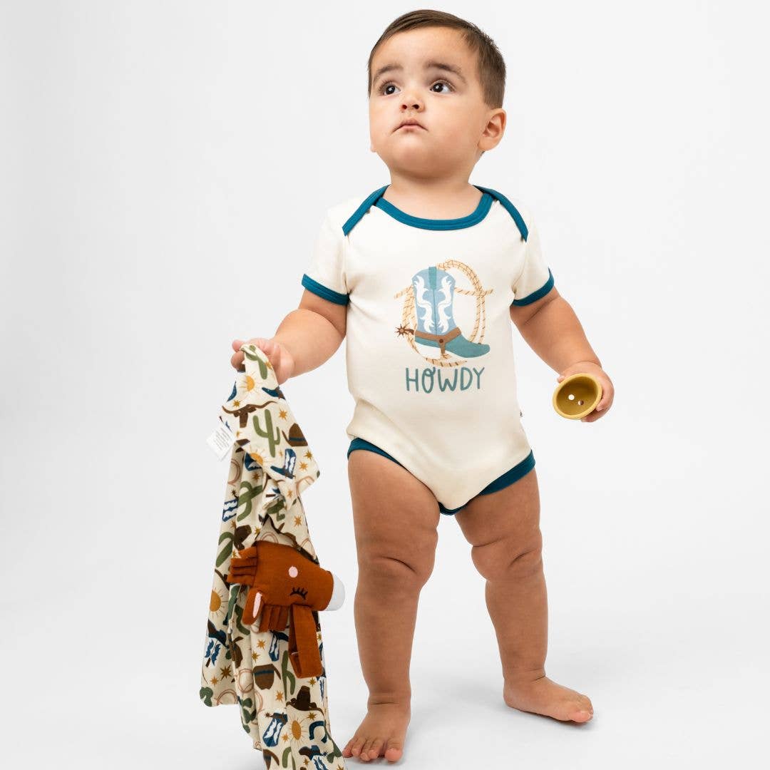 Howdy Western Horse Baby Lovey: Beige/Multi / O/S