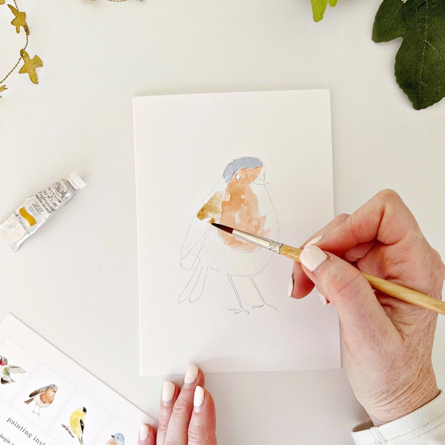 Backyard birds paintable notecards