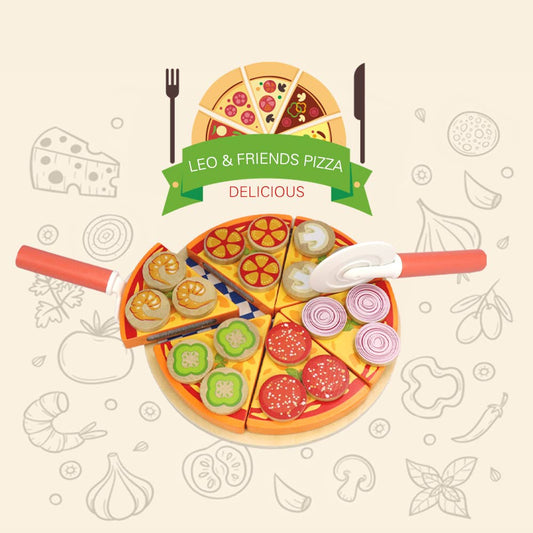 Leo & Friends 27-Piece Kid’s Pizza Toy Set