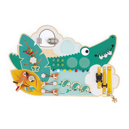 Tropik | Crocodile Multi-Activity Busy Board | 14 activities
