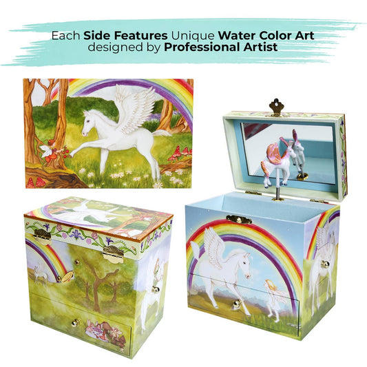Pegasus Musical Jewelry Box for Little Kids