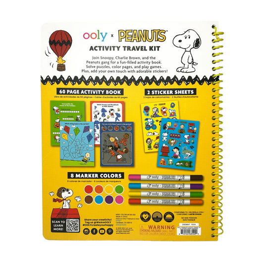 OOLY x Peanuts: Activity Travel Kit & 4 Double-Ended Markers