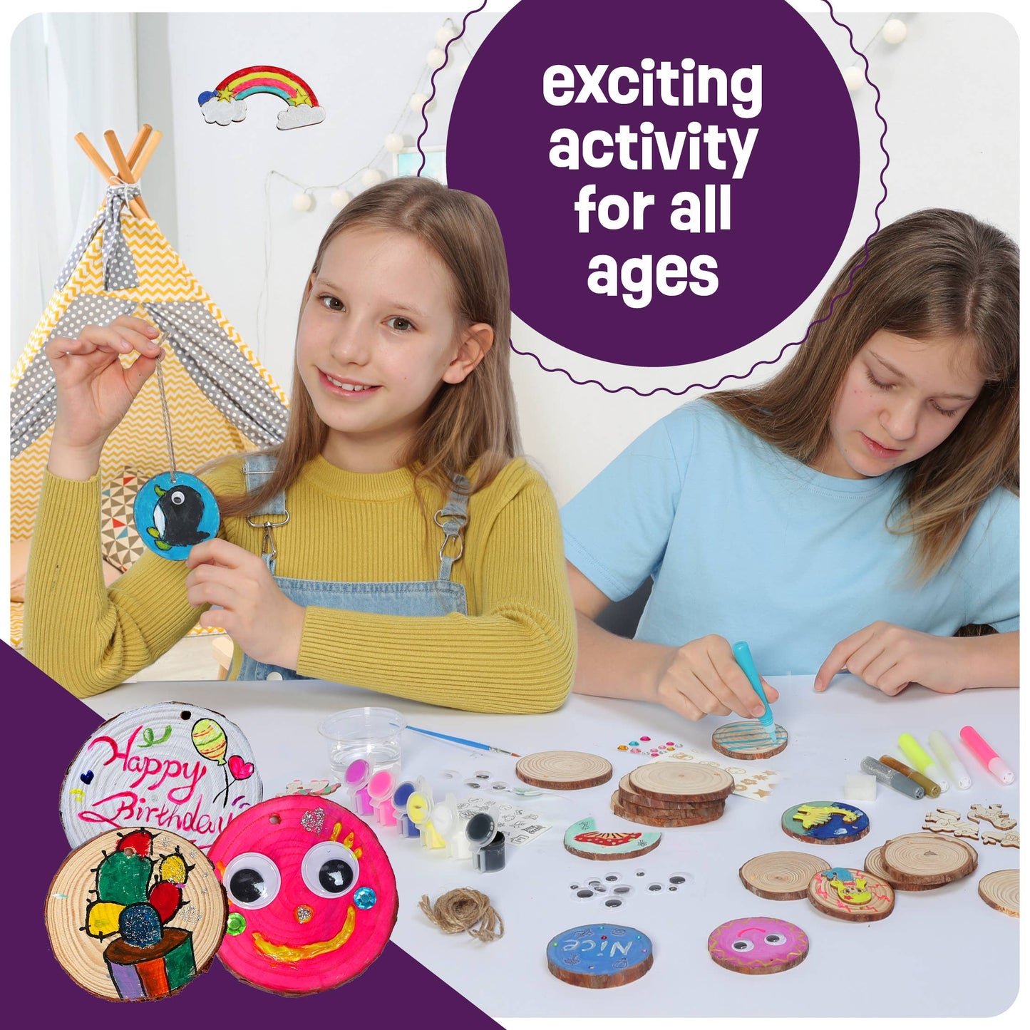 Glow-in-the-Dark Wood Painting Craft Kit