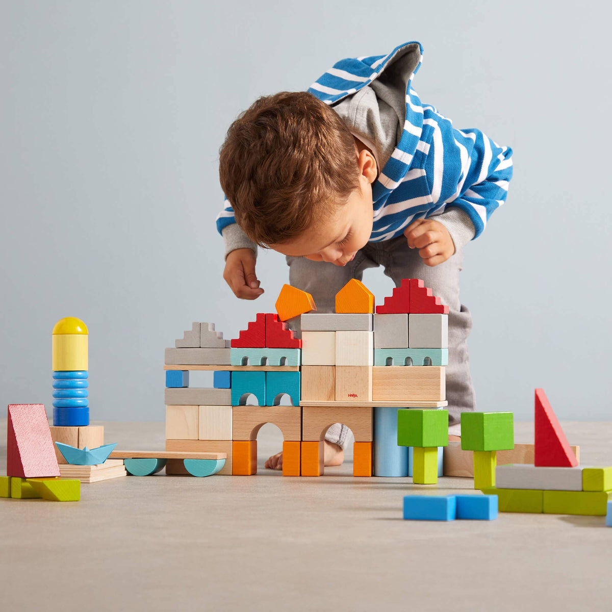 Colored Building Blocks - 85 Piece Set