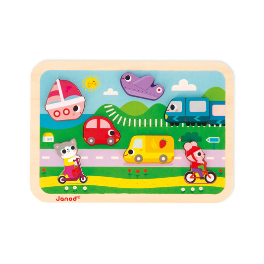 CHUNKY PUZZLE | VEHICLES | 7 STAND-ALONE PIECES