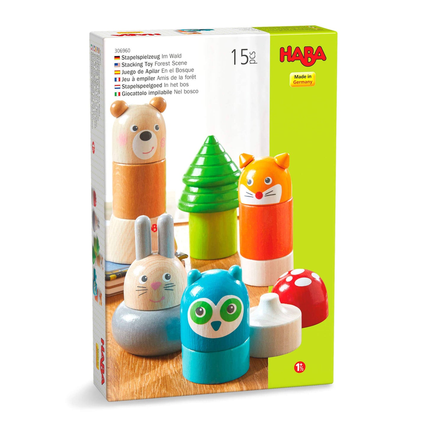 Forest Animals Wooden Stacking Toy - Montessori Blocks