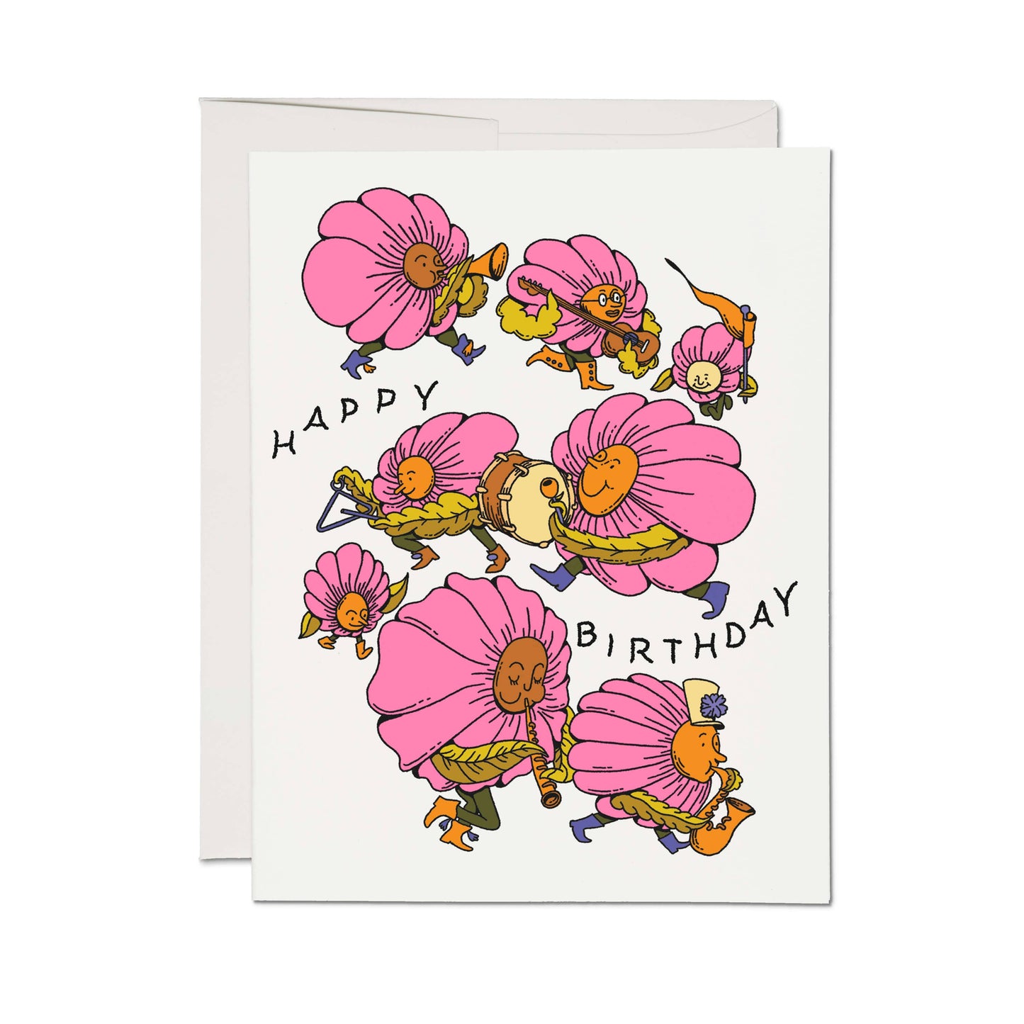 Birthday Band greeting card: Single