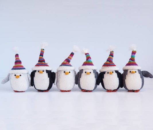 Penguin with Multi-Colored Hat Ornament