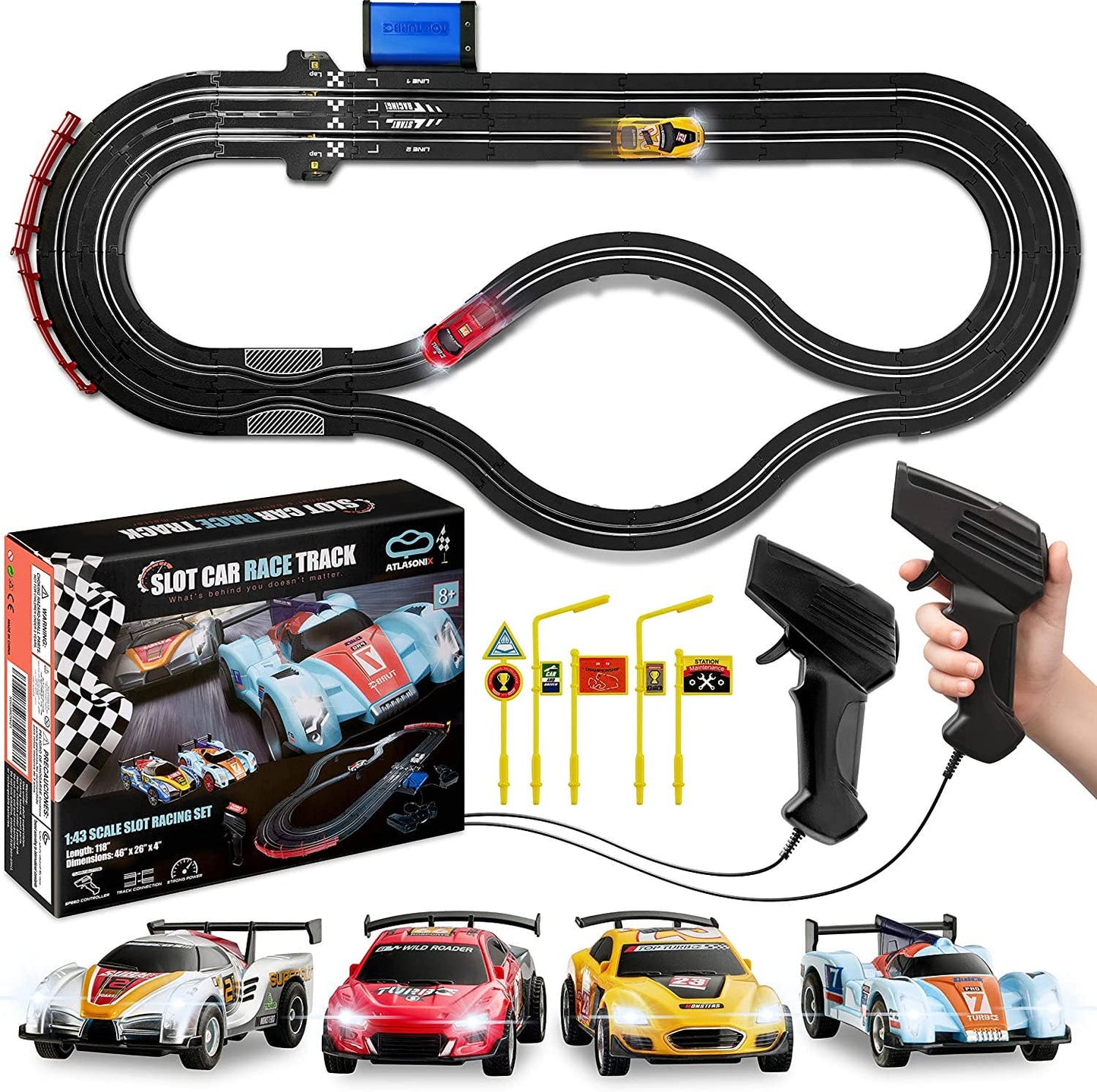 Slot Car Race Track Sets, Battery or Electric Race Car Track: Ultimate Track Master