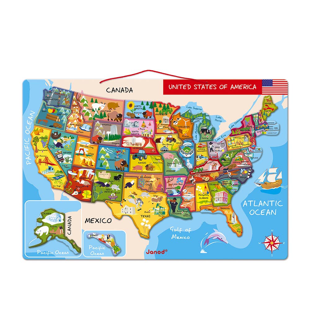 Janod - Magnetic USA Map