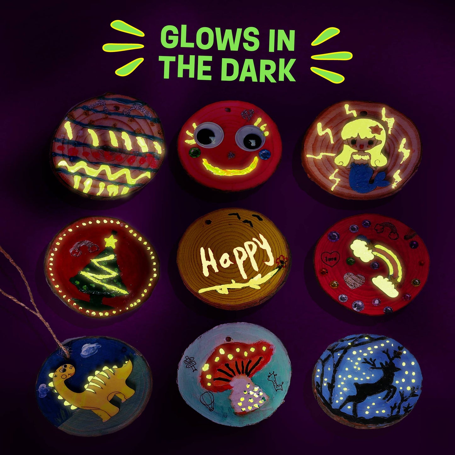 Glow-in-the-Dark Wood Painting Craft Kit