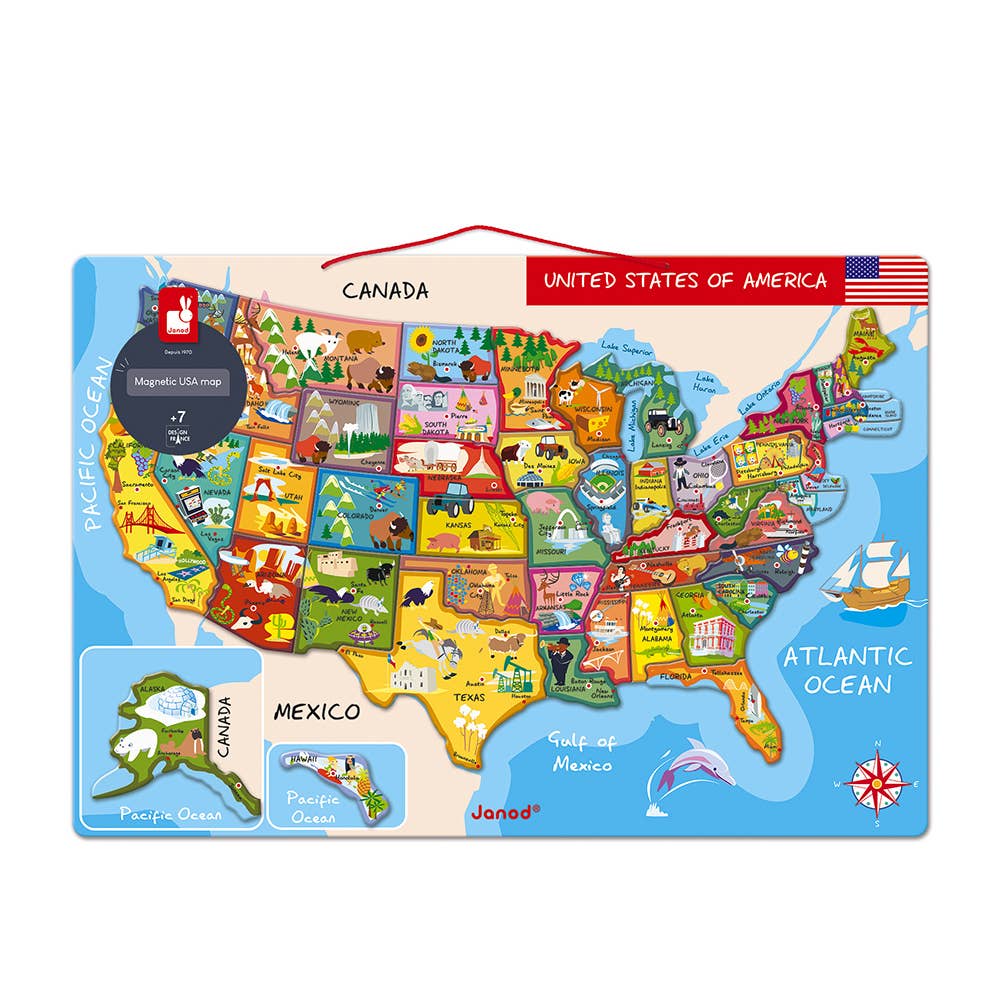 Janod - Magnetic USA Map