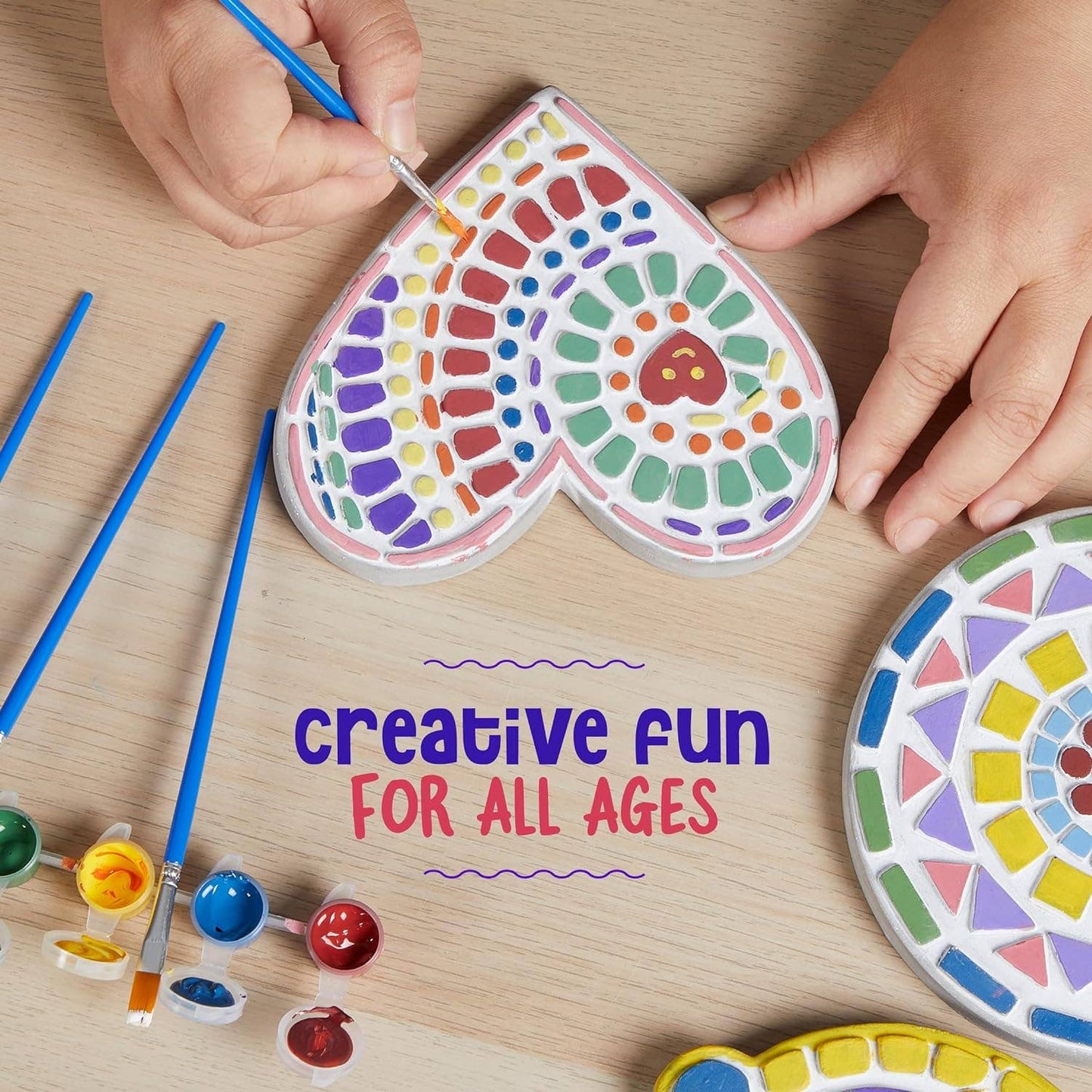 Stepping Stone Painting Kit for Kids - Paint 5 Garden Stones