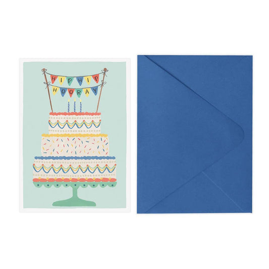 Hip Hip Hooray (Cake) - Birthday Card