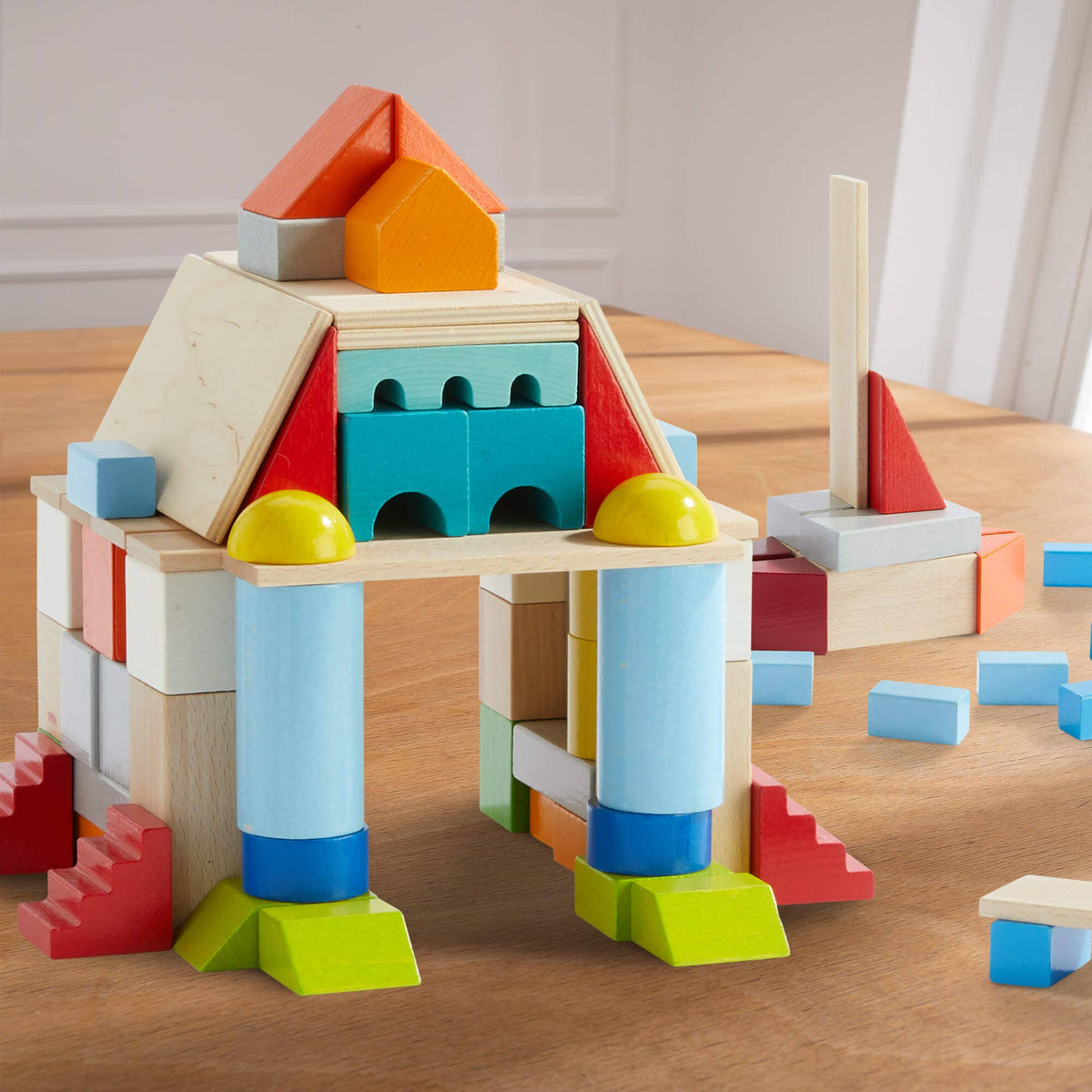 Colored Building Blocks - 85 Piece Set