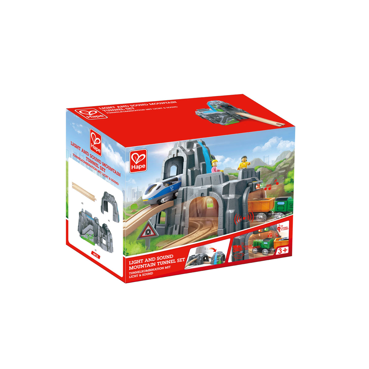 Light & Sound Mountain Tunnel - Wooden Train Track Accessory