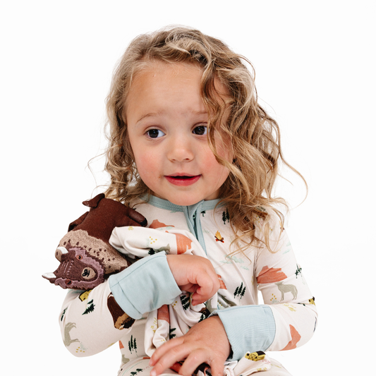 On the Ranch Bison Baby Lovey: Beige/Multi / O/S