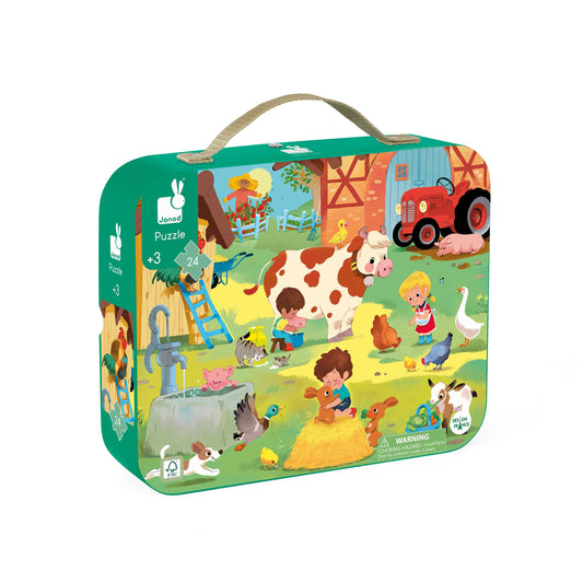 Suitcase Puzzle - A Day at the Farm - 24 Pieces