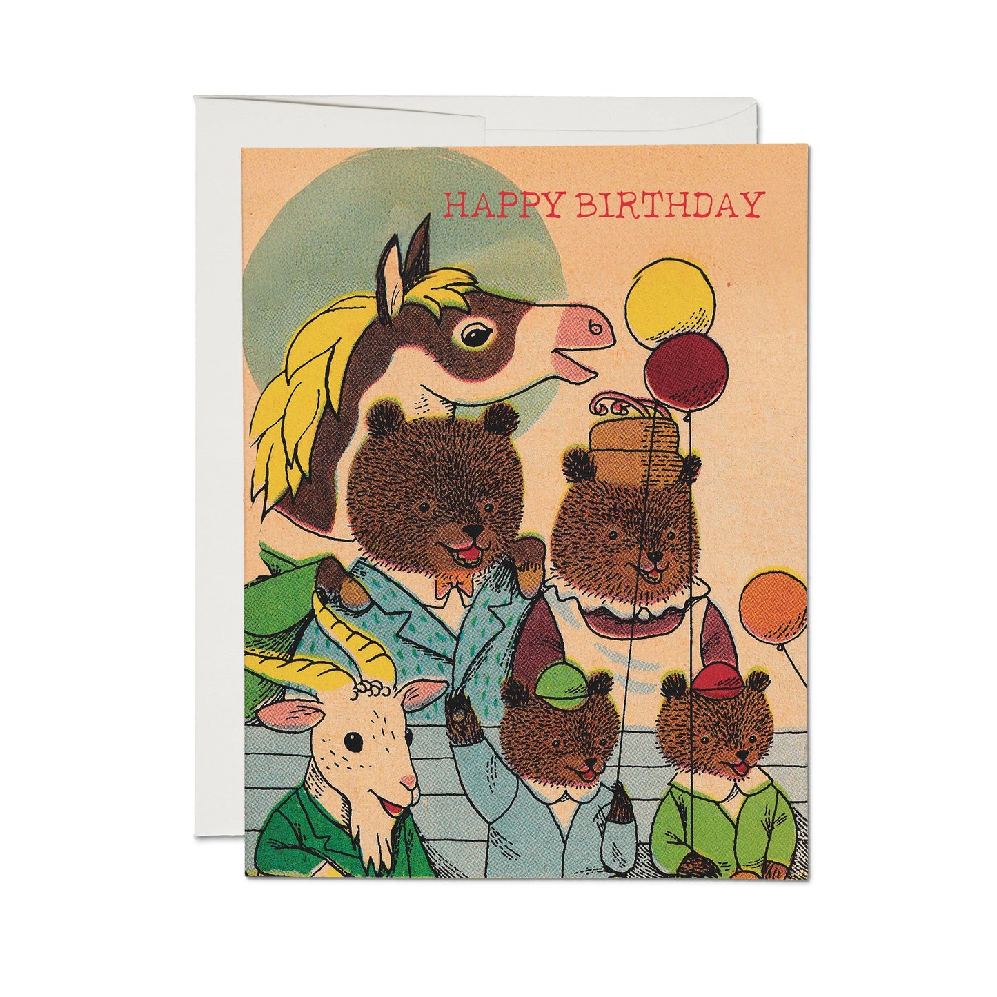 Richard Scarry Birthday Gang greeting card: Single
