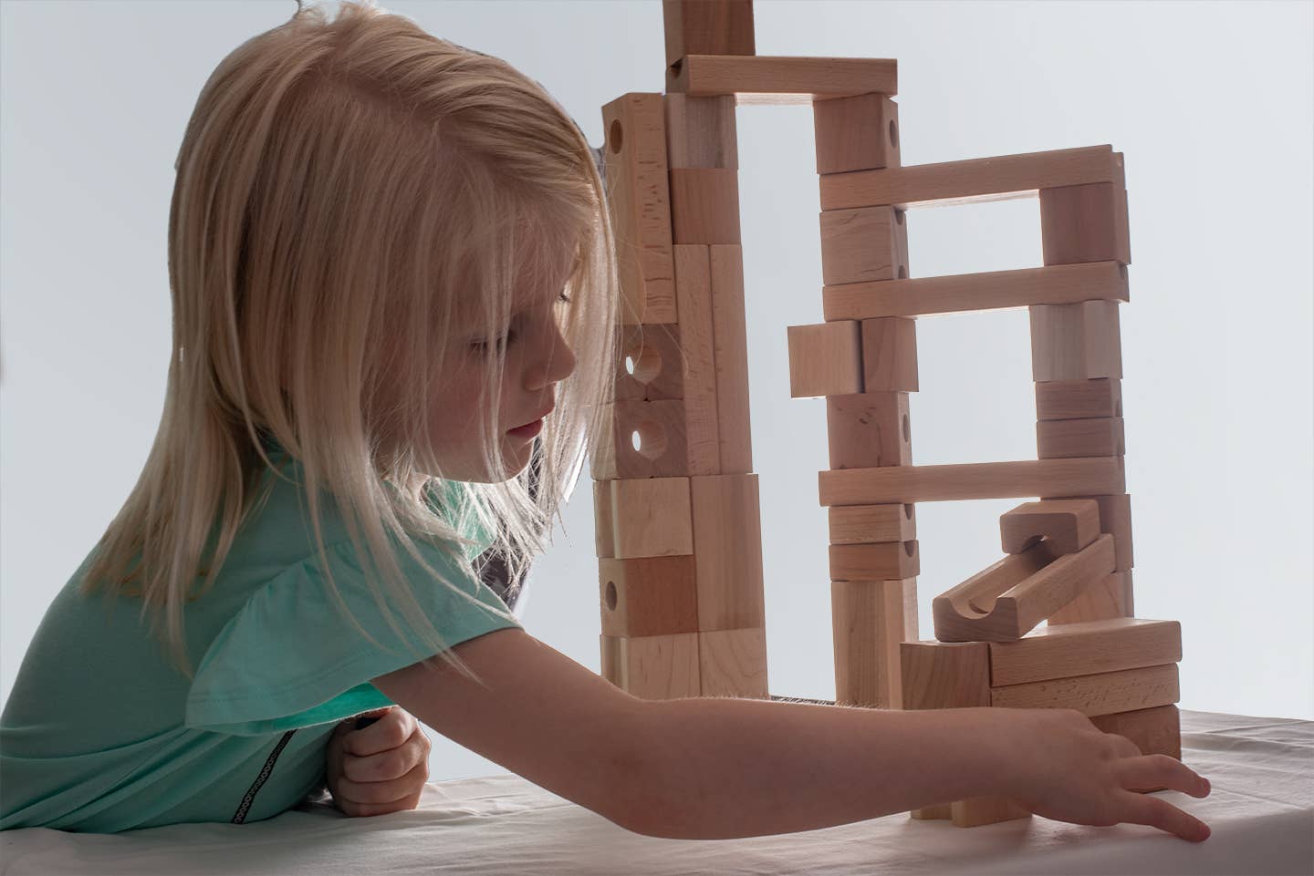 Block and Marble Run- Made in USA