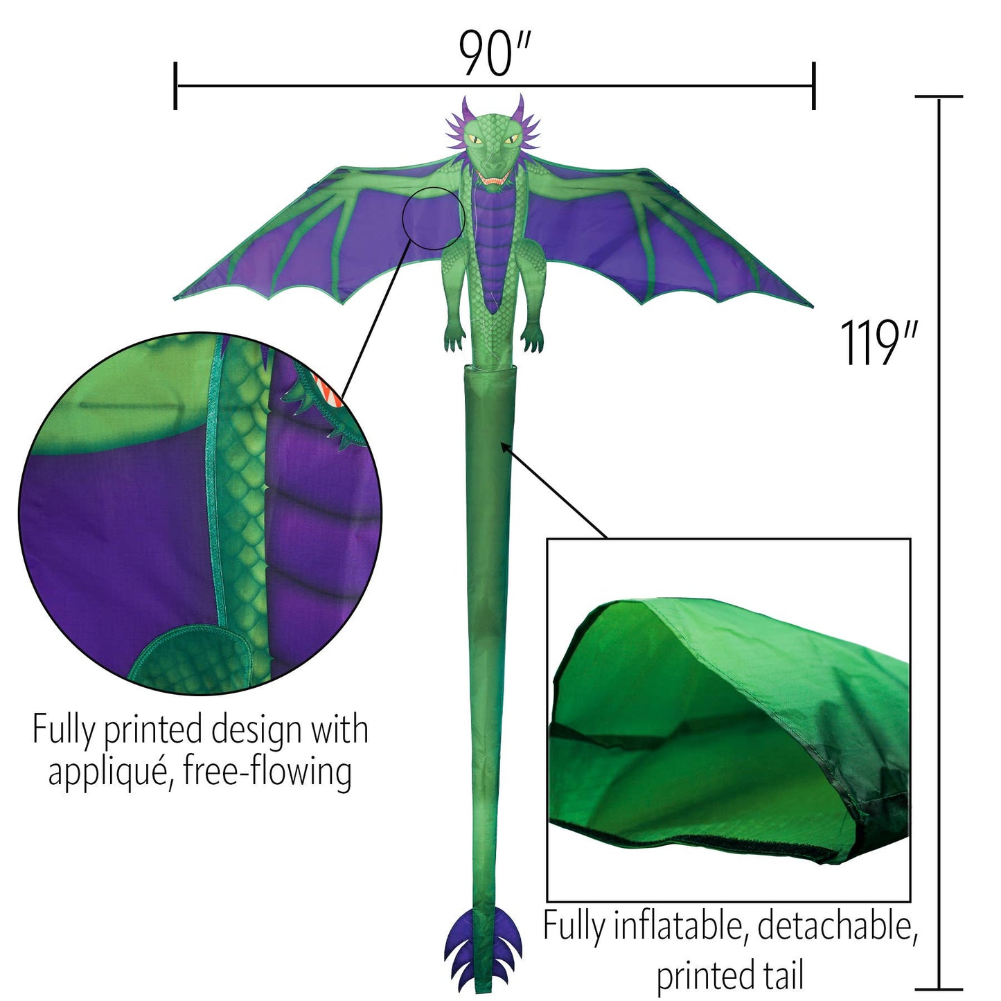 90" Dragon Kite