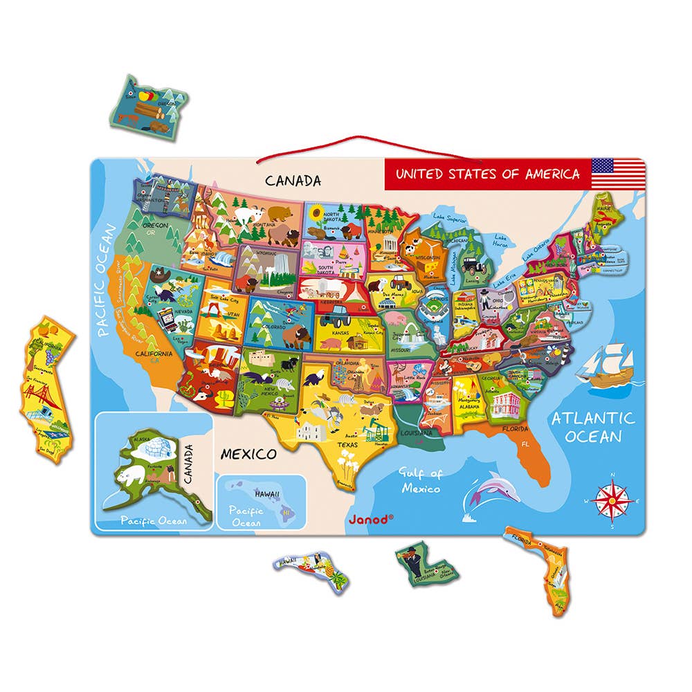Janod - Magnetic USA Map