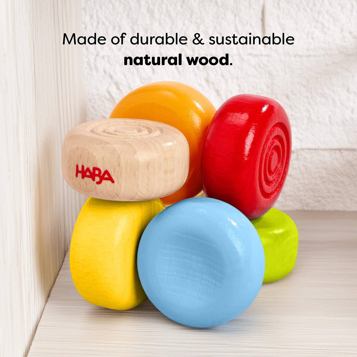 Color Drops Wooden Grasping and Teething Toy