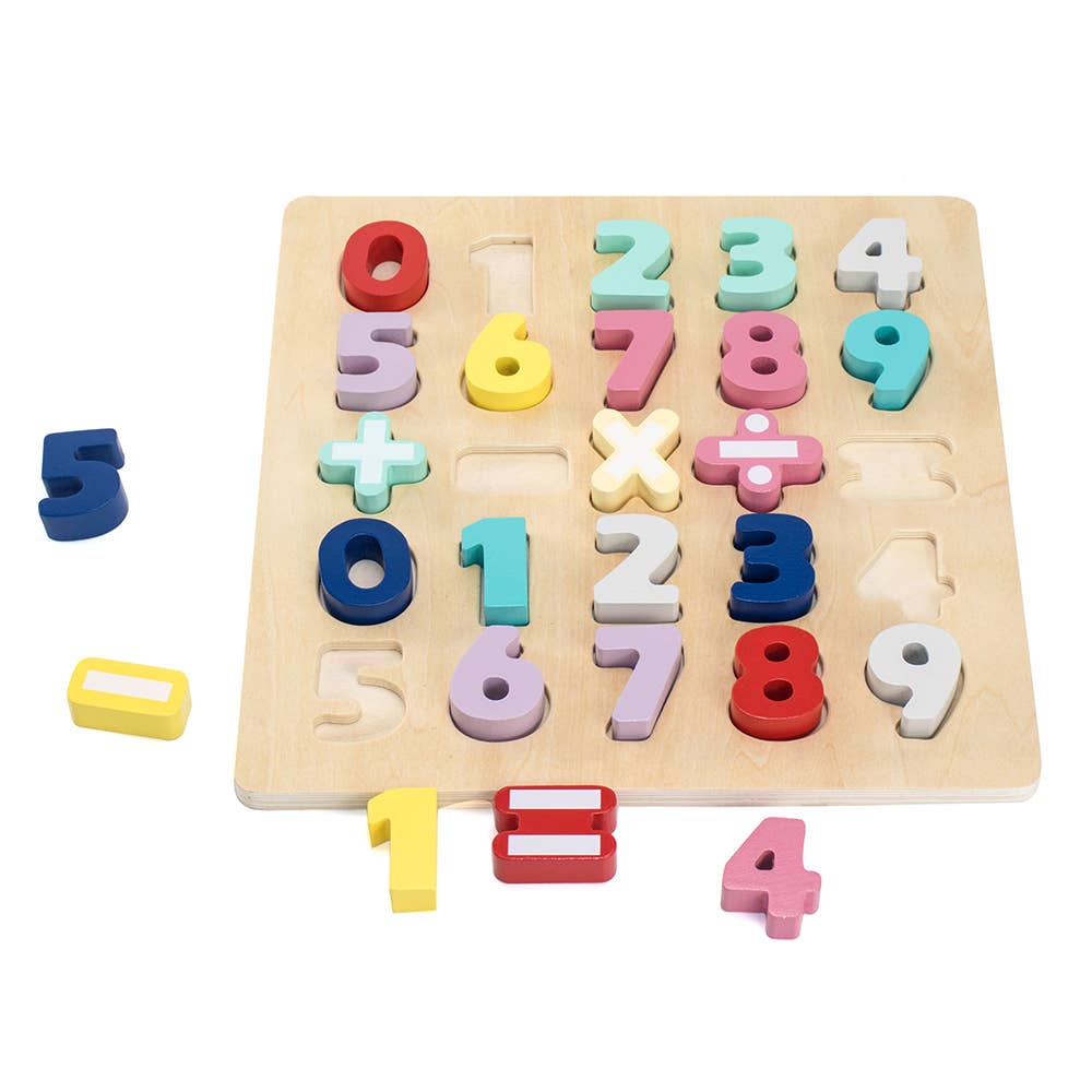 Leo & Friends Wooden Chunky Number Math Puzzle