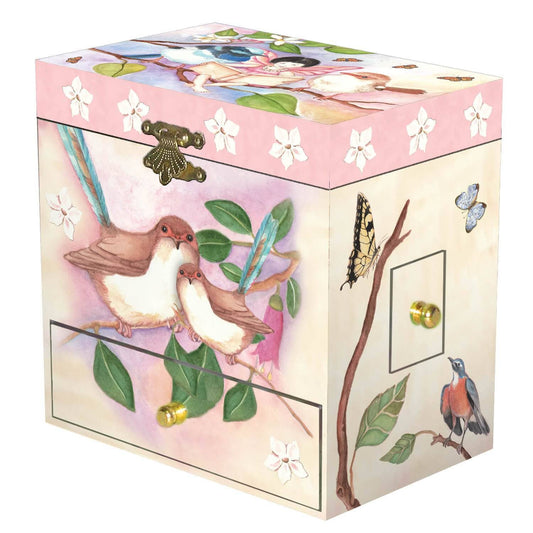 Sweet Fairy Wren (birds) Musical Jewelry Box