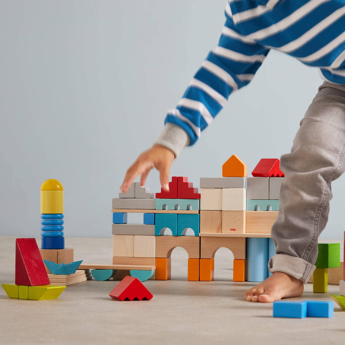 Colored Building Blocks - 85 Piece Set