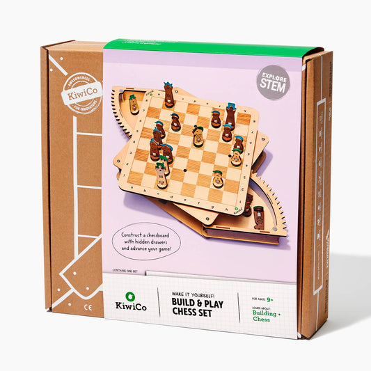 Build & Play Chess Set Stem Kit for Kids