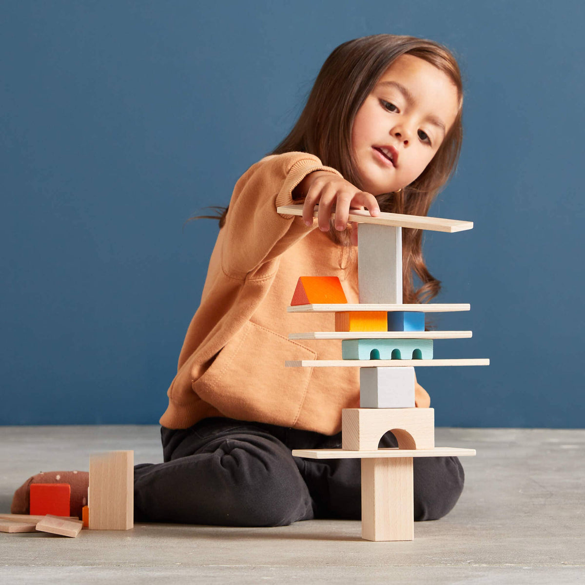 Colored Building Blocks - 85 Piece Set