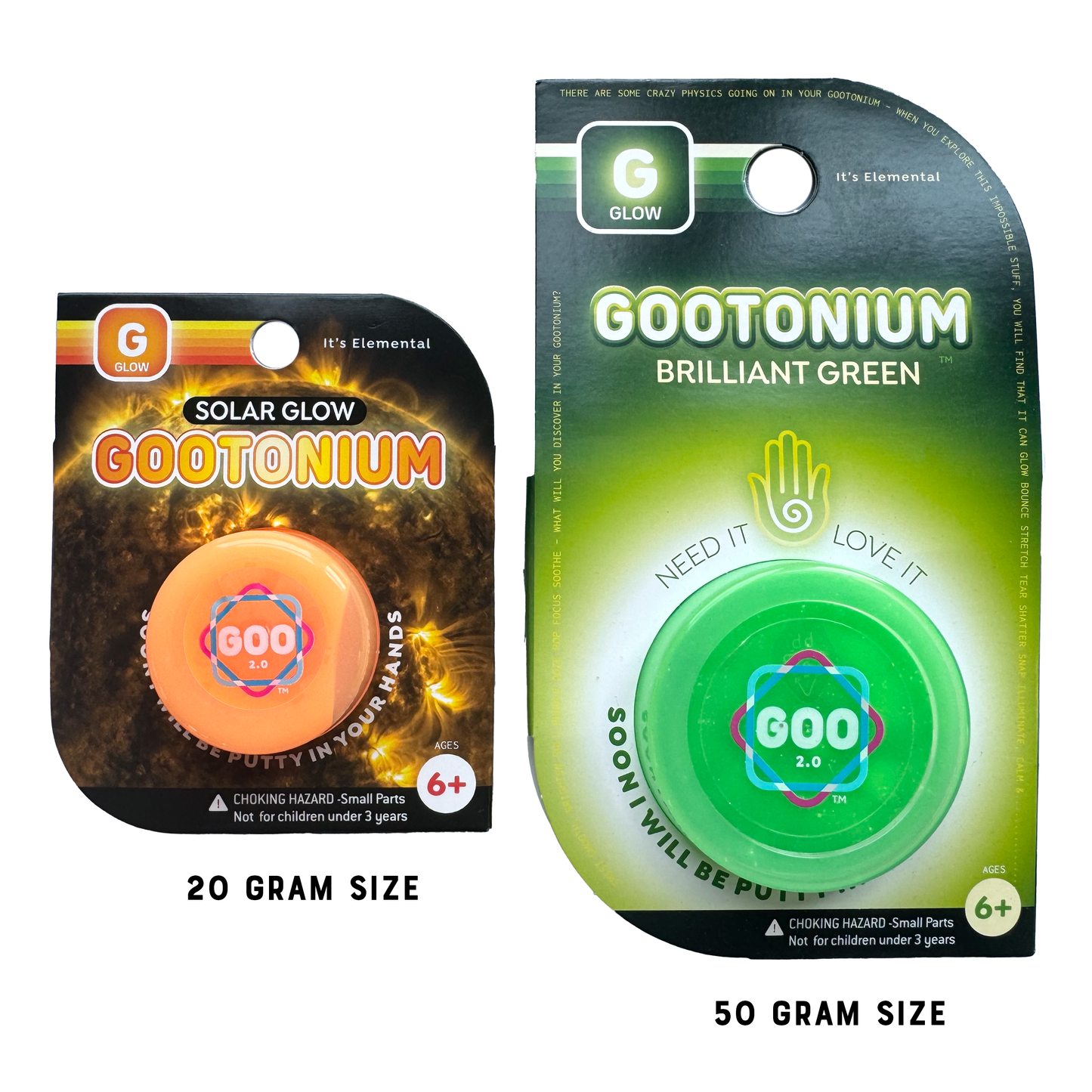 Gootonium: Glowing Orange Solar Putty - 20g