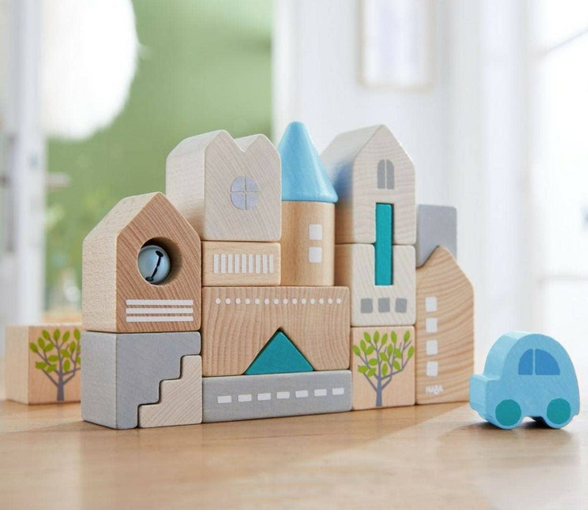 Town of Bad Rodach 18 Piece Wooden Building Blocks