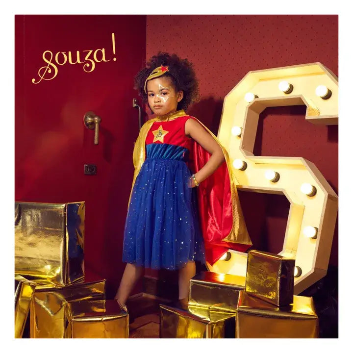 Superhero Girl Costume for Kids - Carnival use (sz 5-7 yrs)