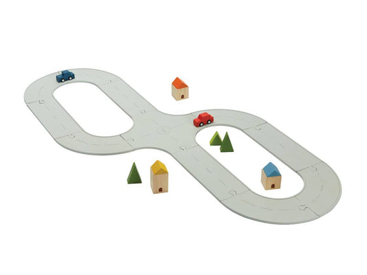 Rubber Road & Rail Toy Car/Truck Set
