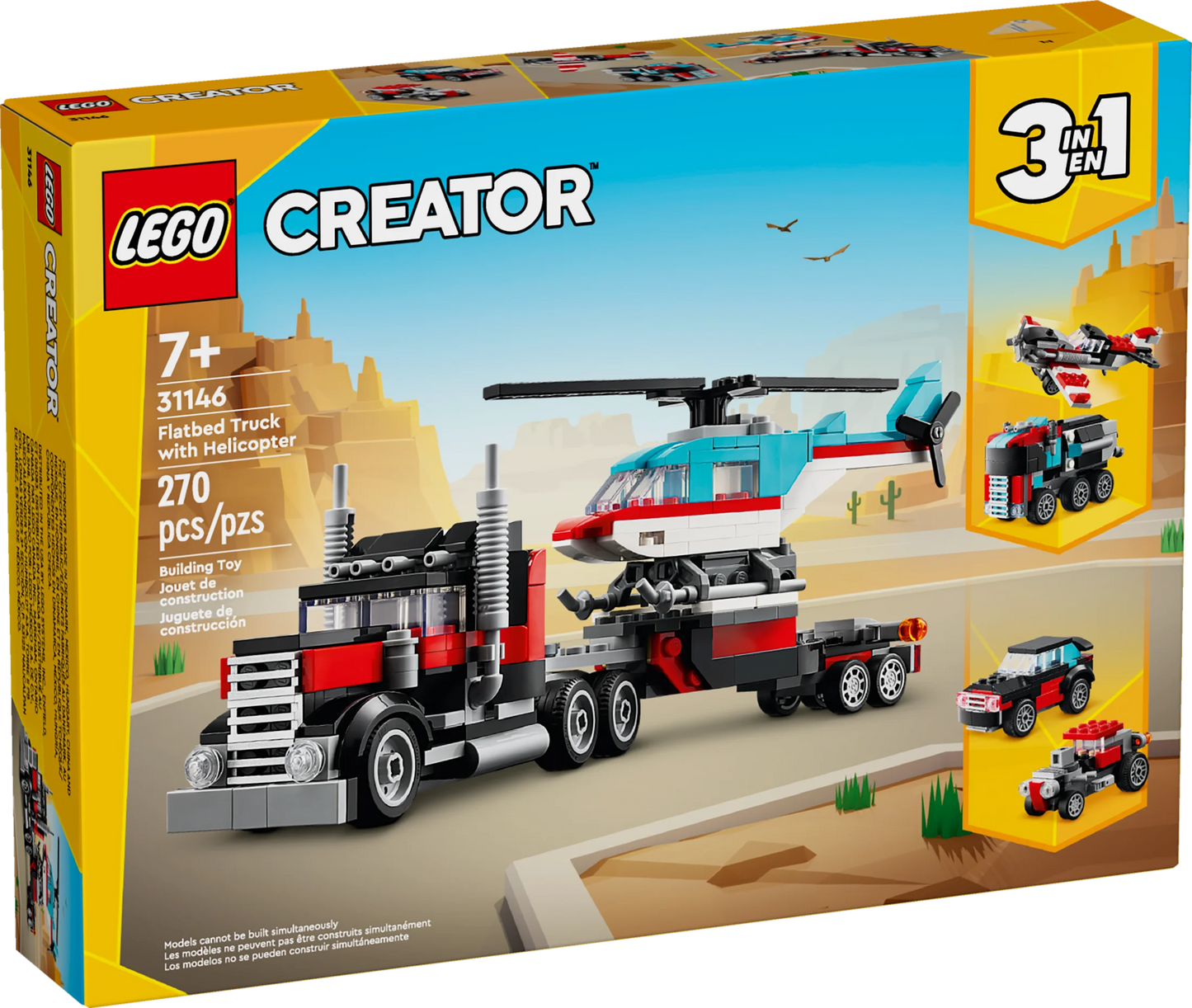 Lego Creator Flatbed Truck with Helicopter