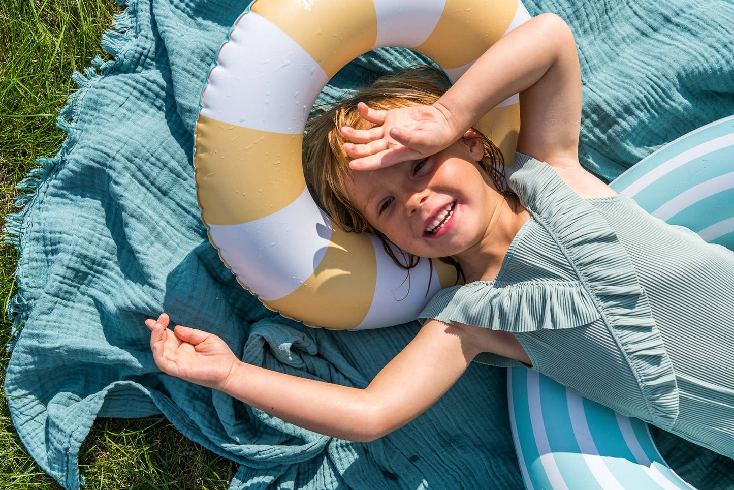 Quut Swim Rings Medium - Medium Size - Banana Blue