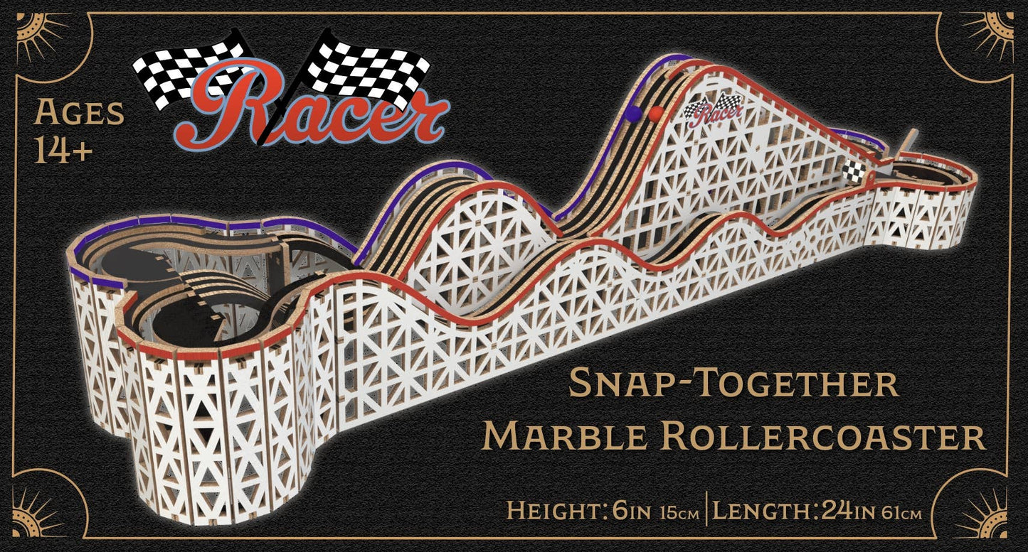 Racer Snap-Together Marble Roller Coaster